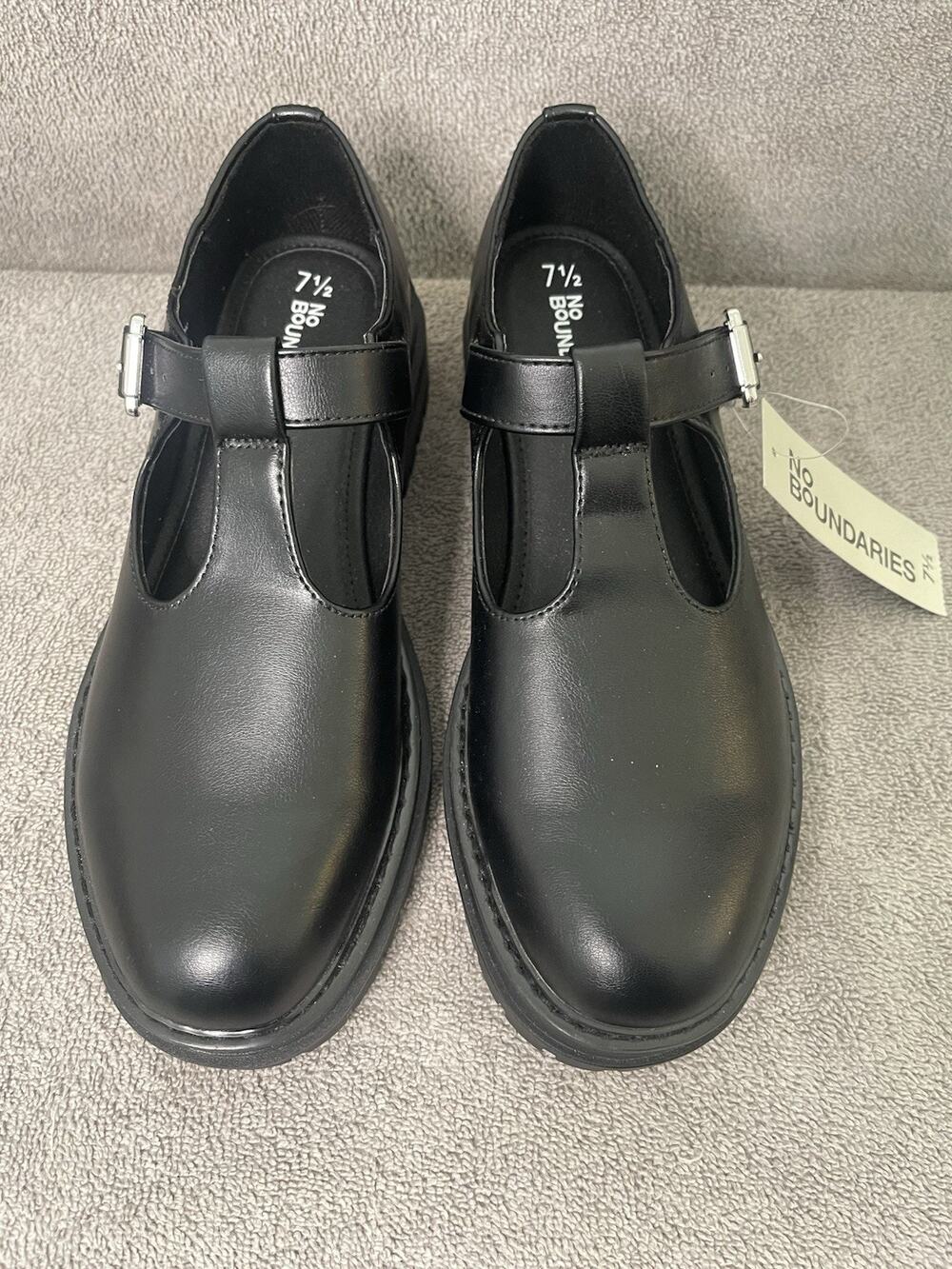 No Boundries Womens Mary jane Oxfords Black Size 7.5